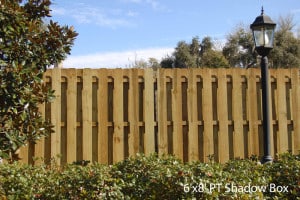 6x8 PT Shadow box fence panels